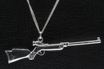 Zilveren Windbuks ketting hanger - groot, Verzenden, Nieuw