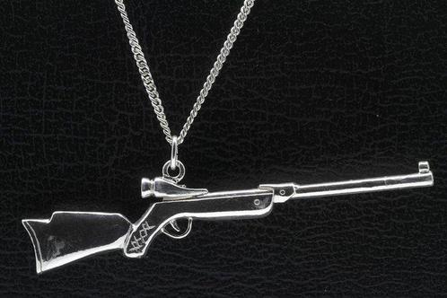 Zilveren Windbuks ketting hanger - groot, Sieraden, Tassen en Uiterlijk, Kettinghangers, Verzenden