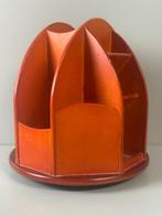 Pennenbakje - vintage houten bureau-organizer, roterende