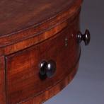 Drumtabel met massief mahonie blad 4 laden en 4 schijnladen, Antiek en Kunst, Ophalen of Verzenden