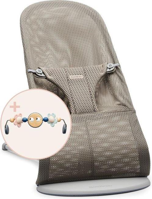 BabyBjörn Wipstoeltje Bliss Mesh Grijs beige & Speelboog On, Kinderen en Baby's, Wipstoeltjes, Verzenden