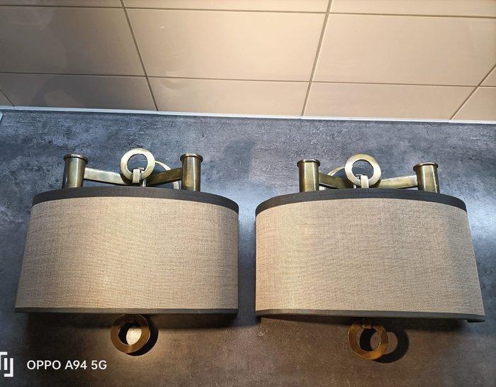 Pieter Adam - Wandlamp (2) - Bronx wall-sconce - Messing,, Huis en Inrichting, Overige Huis en Inrichting