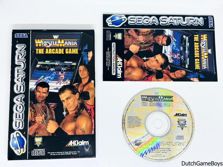Sega Saturn - WWF - Wrestlemania - The Arcade Game, Spelcomputers en Games, Games | Sega, Gebruikt, Verzenden