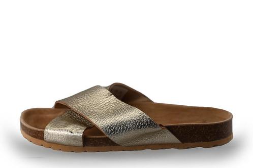 Manfield Slippers in maat 40 Goud | 10% extra korting, Kleding | Dames, Schoenen, Overige kleuren, Zo goed als nieuw, Slippers