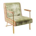 *WOONWINKEL* Kare Design Aunt Betty Design Fauteuil Messing, Huis en Inrichting, Fauteuils, Verzenden, Nieuw