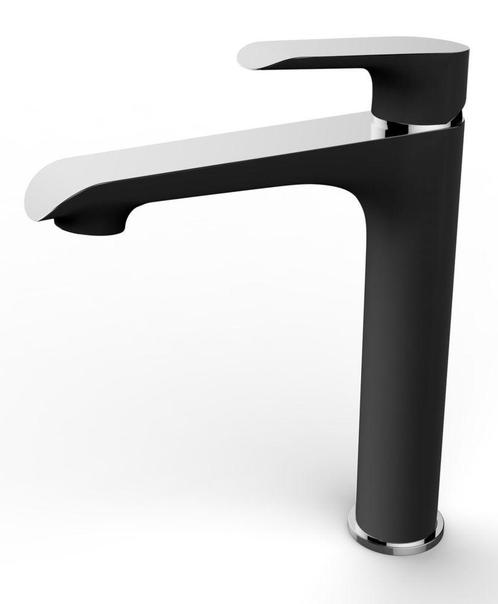 Tarma éénhendel-wastafelmengkraan hoog  zwart/chroom, Doe-het-zelf en Verbouw, Sanitair, Nieuw, Verzenden