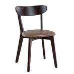 Stoel | SOFIA | Kunstleer/Hout | Taupe | Wengé Frame |, Verzenden, Nieuw in verpakking