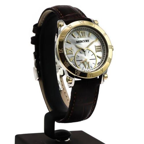 Mercury - Swiss Watch - ME255-SGL-7 - Brown strap - Zonder, Sieraden, Tassen en Uiterlijk, Horloges | Heren