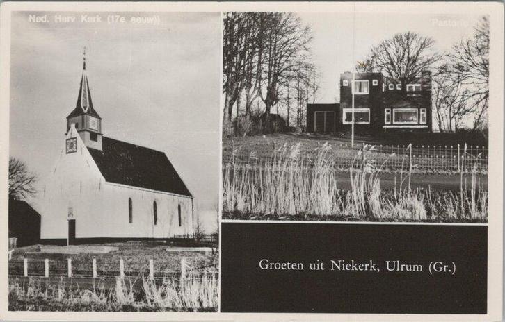 NIEKERK - Tweeluik Groeten uit Niekerk, Verzamelen, Ansichtkaarten | Nederland, Verzenden
