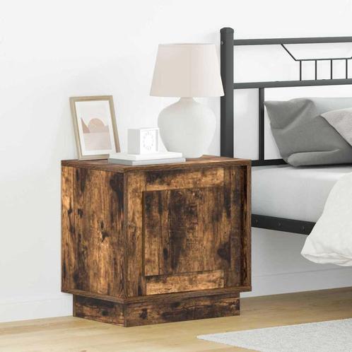 vidaXL Nachtkastje 2 pcs Gerookt eiken 44 x 34,5 x 45 cm, Huis en Inrichting, Slaapkamer | Nachtkastjes, Nieuw, Minder dan 45 cm