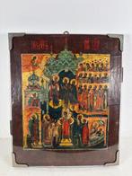 Icoon - Pokrov van de Moeder Gods - Hout, Antiek en Kunst