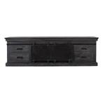 Tv-meubel Mangohout Milan 180 Zwart, Verzenden, 150 tot 200 cm, Nieuw, Minder dan 100 cm