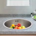 Ronde RVS Onderbouw Spoelbak 41 cm met Afvoer, Verzenden, Nieuw