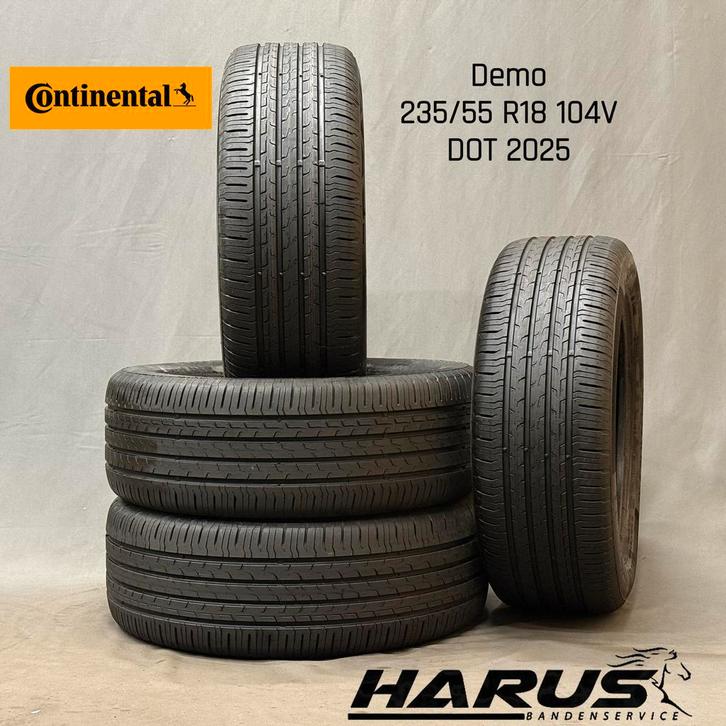 235/55/18 104V Continental zomerbanden demo 4 stuks, Auto-onderdelen, Banden en Velgen, 18 inch, Erkend duurzaam, Zomerbanden