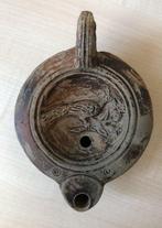 Oud-Romeins, Keizerrijk Terracotta Romeinse olielamp met, Antiek en Kunst