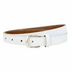 Landley Dames Riem Leer Gestikt - 2,5 cm - Wit - 105, Verzenden, Wit, Nieuw, 3 tot 5 cm