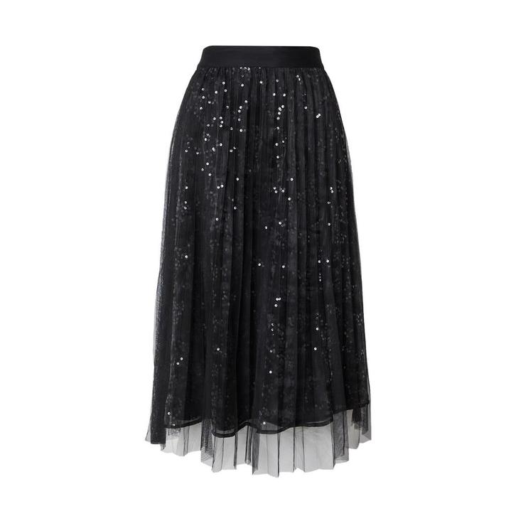 Princess goes Hollywood • zwarte midi rok pailletten • 36, Kleding | Dames, Rokken, Zwart, Nieuw, Maat 36 (S), Verzenden