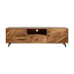Tv-meubel Mangohout Fiona 165 cm, Huis en Inrichting, Kasten | Televisiemeubels, Verzenden, Nieuw, Overige houtsoorten, Industriële meubels