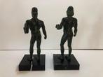 Beeldje - Figurines de style grec (2) - Brons, Marmer
