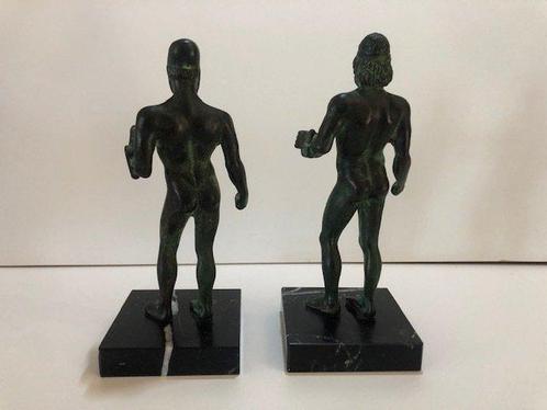 Beeldje - Figurines de style grec (2) - Brons, Marmer, Antiek en Kunst, Curiosa en Brocante