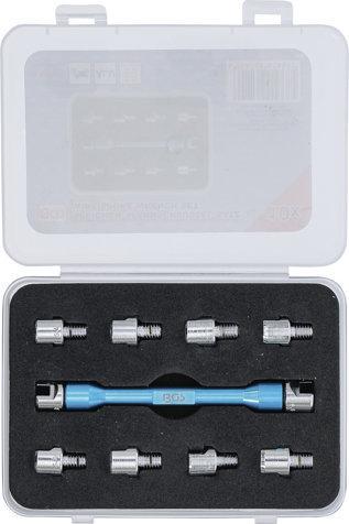 Spaaksleutel verwisselbare koppen voor motorfietsen 10-dlg, Auto diversen, Autogereedschap, Verzenden