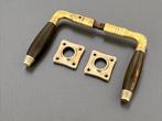 Antiek Deurklink - 1850-1900 - Hout/Brass incl rozet