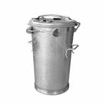 Stalen afvalemmer 50 liter met beugel, Huis en Inrichting, 50 tot 75 cm, Nieuw, 40 liter of meer, Ophalen of Verzenden