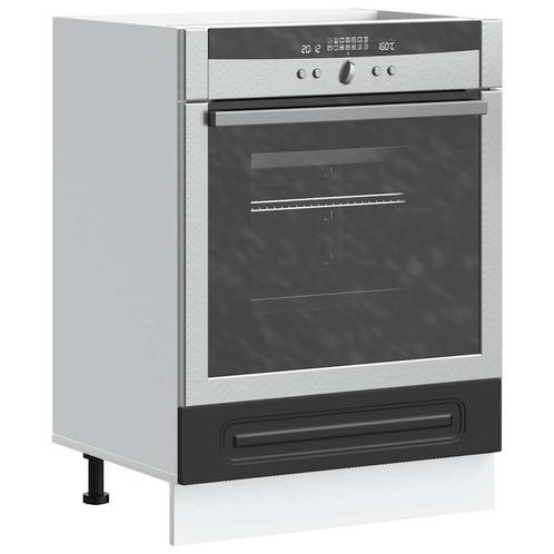 vidaXL Ovenkast Kalmar bewerkt hout zwart, Huis en Inrichting, Keuken | Keukenelementen, Zwart, Nieuw, Verzenden