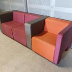 Ahrend Loungescape bank  grijs/rood/oranje 3-delig - 224 cm