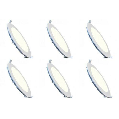 Voordeelpak LED Downlight Slim 6 Pack - Inbouw Rond 3W -, Huis en Inrichting, Lampen | Spots, Plafondspot of Wandspot, Nieuw, Led