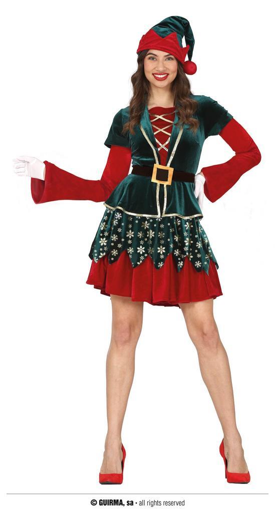 Kerst Elf Kostuum Fluweel Dames, Kleding | Dames, Carnavalskleding en Feestkleding, Nieuw, Ophalen of Verzenden
