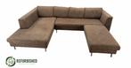 Refurbished 4-zits hoekbank bruin Topform met 6 mnd garantie, 250 tot 300 cm, Gebruikt, Hoekbank, Vierpersoons of meer