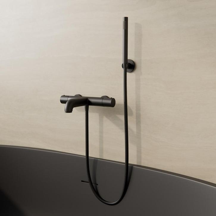 Bad/Douchekraan BWS Colorato Opbouw Thermostatisch Mat Zwart, Doe-het-zelf en Verbouw, Sanitair, Kraan, Nieuw, Ophalen of Verzenden