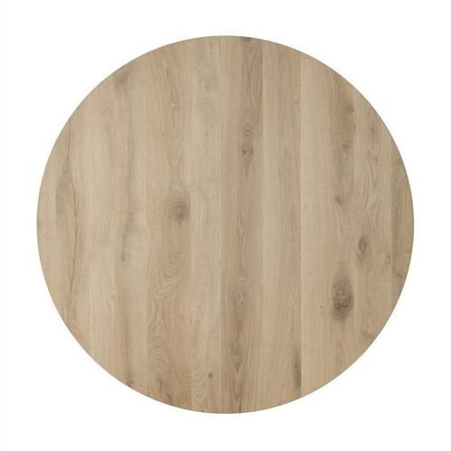 Houten salontafel - 4cm dik eiken - Rond, Huis en Inrichting, Tafels | Eettafels, Nieuw, Verzenden