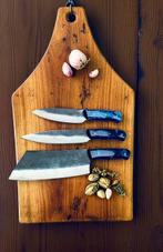 Set of THREE, Hand-Forged with Old Steel, Japanese Style