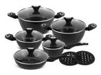 Veiling - 12-delige Luxe Pannenset van Gesmeed Aluminium, Huis en Inrichting, Nieuw