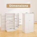 Keukenkast - Keuken organizer - Keukenrek - Wit - COSTWAY, Verzenden, Zo goed als nieuw