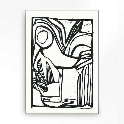 *WOONWINKEL* Urban Cotton Vogel Wandkleed In Frame M 110x145, Huis en Inrichting, Woonaccessoires | Overige, Nieuw, Verzenden