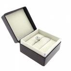 Witgouden Phlox ring gezet met aquamarijn en diamanten;..., Gebruikt, Overige kleuren, Ophalen of Verzenden, 17 tot 18