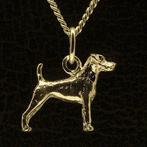 Gouden Jack Russell parson gladhaar ketting hanger - klein, Sieraden, Tassen en Uiterlijk, Verzenden, Nieuw