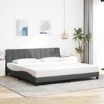 vidaXL Bedframe zonder matras stof donkergrijs 200x200 cm, Verzenden, Overige maten, 200 cm, Nieuw