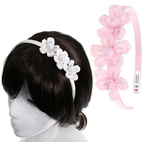 Alista B07749 Satijnen Haarband met Bloemen, Sport en Fitness, Ballet, Verzenden