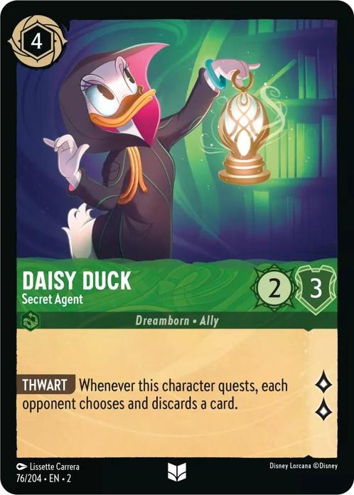 [76/204][S2] - DAISY DUCK - Secret Agent ENG FOIL [M/NM], Verzamelen, Disney, Verzenden