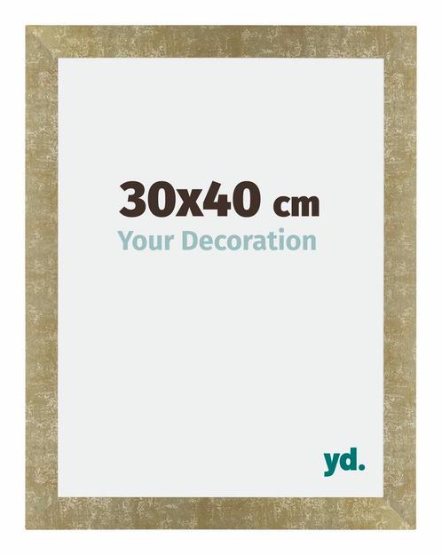 Fotolijst 30x40 cm - Goud Antiek - MDF - Mura, Huis en Inrichting, Woonaccessoires | Lijsten, Nieuw, Verzenden