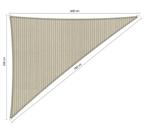 Schaduwdoek driehoek 90 graden 5x6x7,8 Sahara sand, Tuin en Terras, Schaduwdoeken, Ophalen of Verzenden, Nieuw