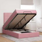 vidaXL Ottoman bed met matrassen 120x200cm fluweel roze, Verzenden, Nieuw, Twijfelaar, 120 cm