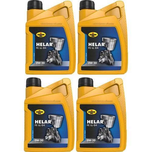 Kroon Olie Aanbieding: 4 X Helar Fe 0W20 Ll-04 1L, Auto diversen, Onderhoudsmiddelen, Verzenden