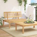 vidaXL Tuinmiddenbank pallet massief acaciahout, Tuin en Terras, Verzenden, Nieuw, Hardhout