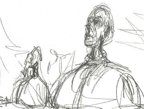 Alberto Giacometti (1901-1966) - Portrait dhomme à, Antiek en Kunst, Antiek | Overige Antiek