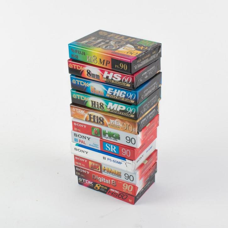 Nieuwe videotapes video8 hi8 digital8 vhs minidv, Audio, Tv en Foto, Videocamera's Analoog, Hi 8, (Video)band, Ophalen of Verzenden
